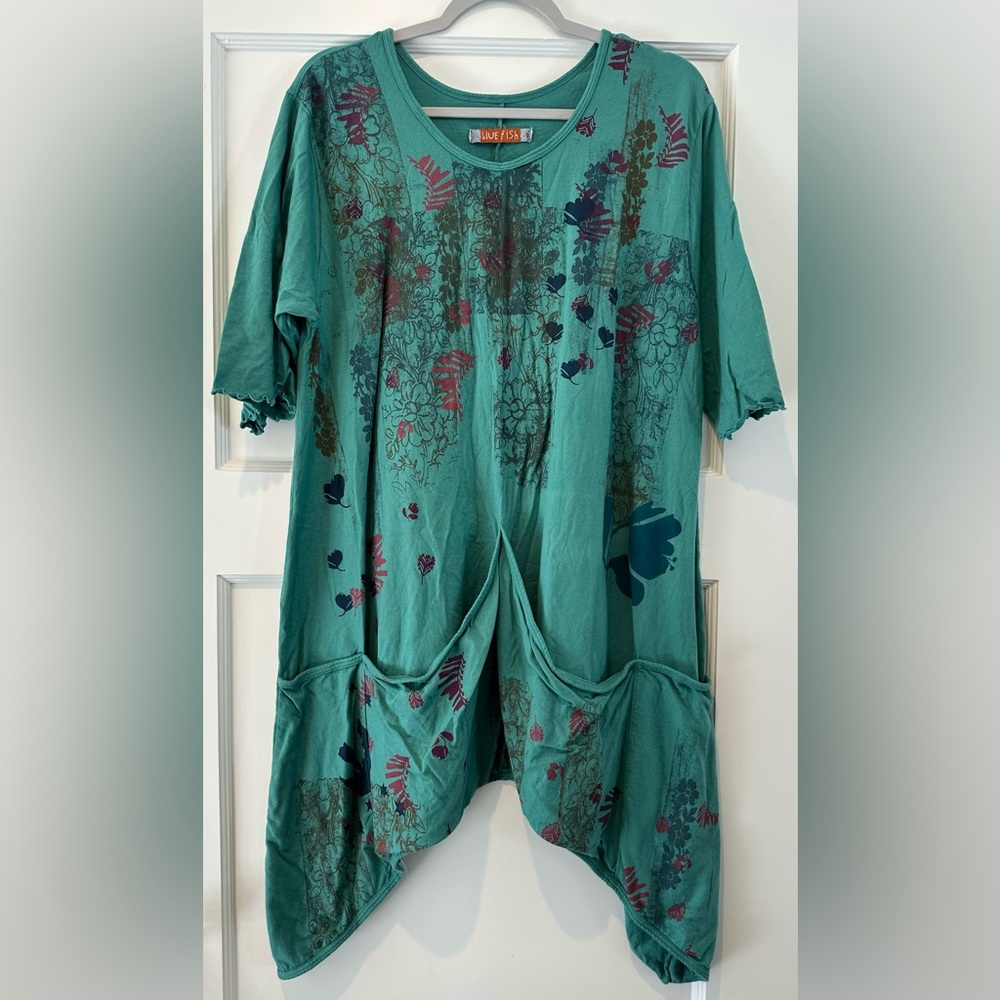 Blue Fish Four Pocket Tunic in Jade